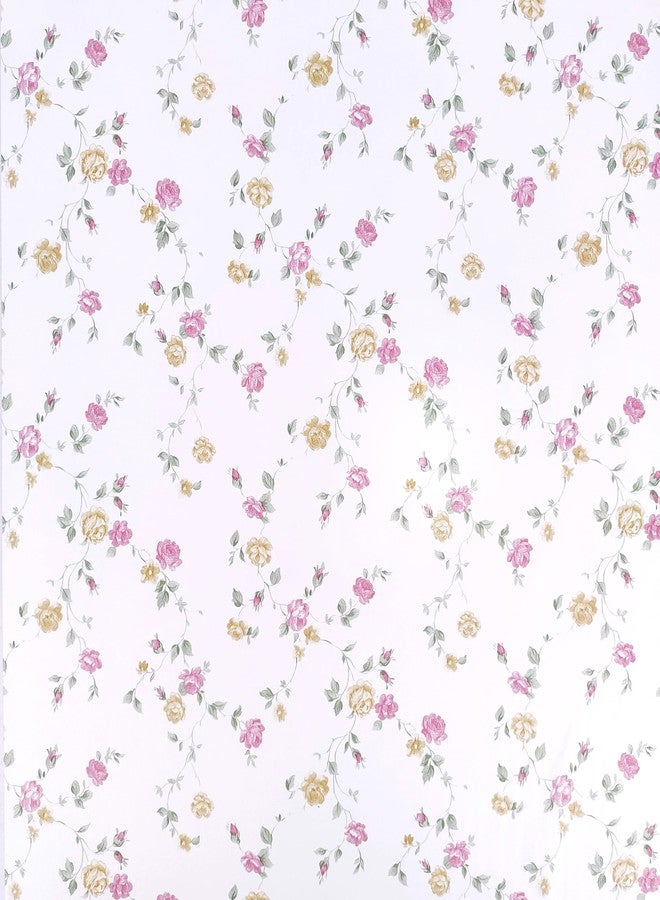 ROSASTELLA Self Adhesive Decorative Peel Stick Waterproof Floral Wallpaper Wall Decor Removable Wall Sticker for Living Room Hall Decoration PVC Vinyl DIY Wall Stickers 45x304cm - Image 2